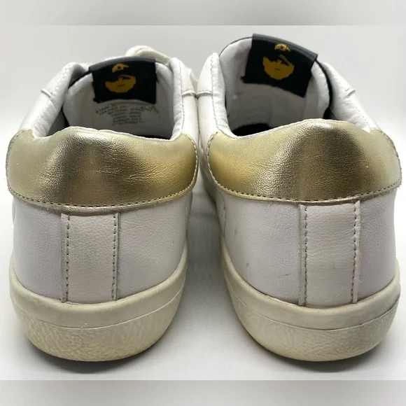 Steve Madden Womens 7M Starling Star White Black Gold Sneakers Sporty Activewear - Picture 4 of 16